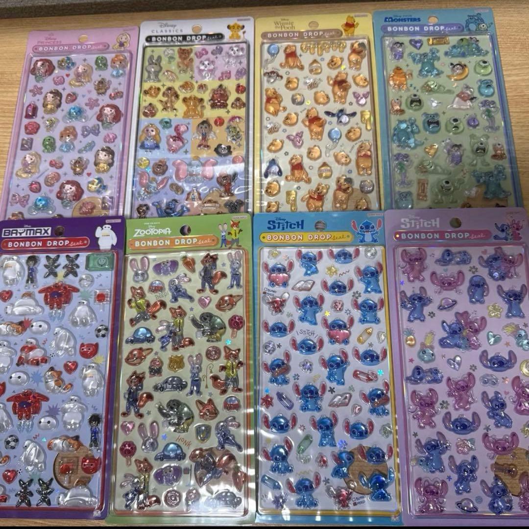 【正規品】ボンボンドロップシール ディズニー 8種類 コンプリート 第二弾