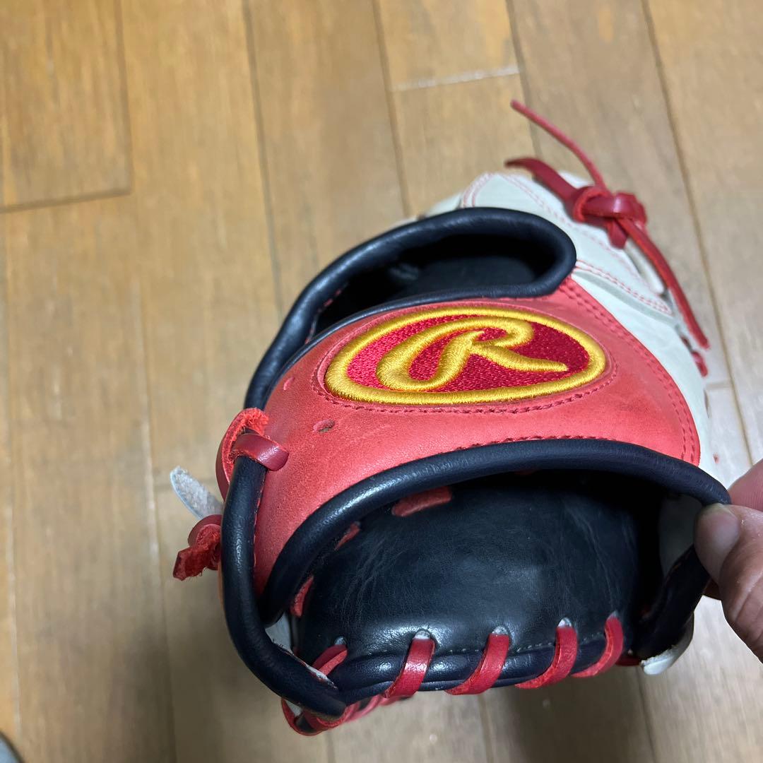 美品　限定品　型良し！ Rawlings グローブ クリーム＆レッド