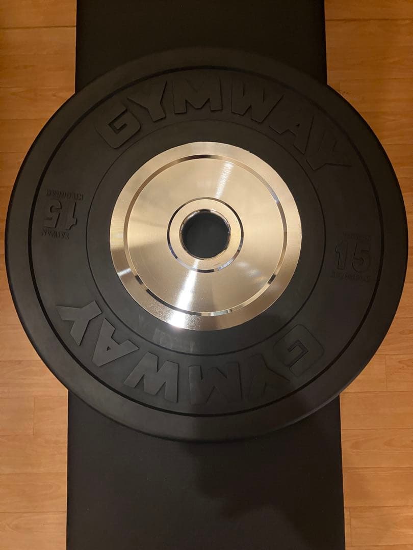 GYMWAY ジムウェイ 15kg薄型トレーニングバンパープレート①
