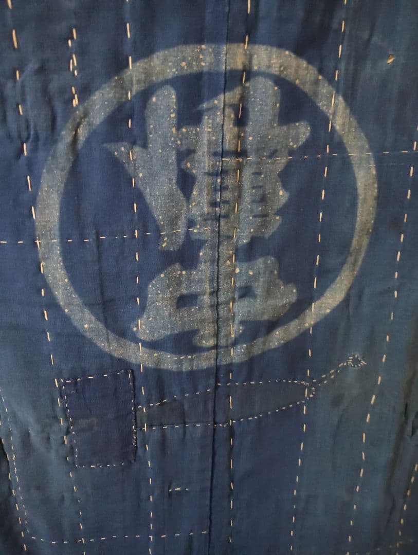 チェック＆ストライプの襤褸　ぼろ　japan vintage boro