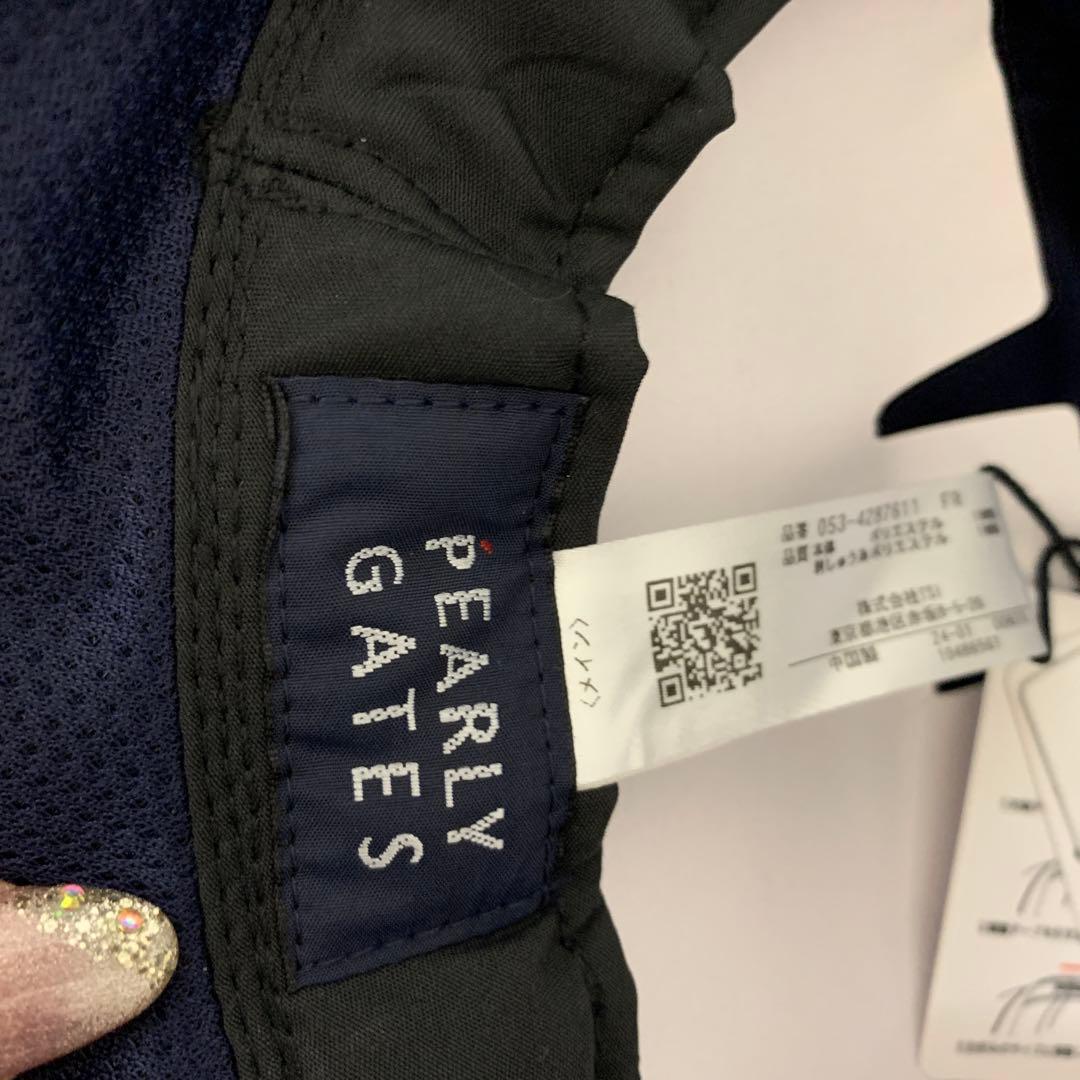 新品タグ付きPEARLY GATES ネイビー ハット FR