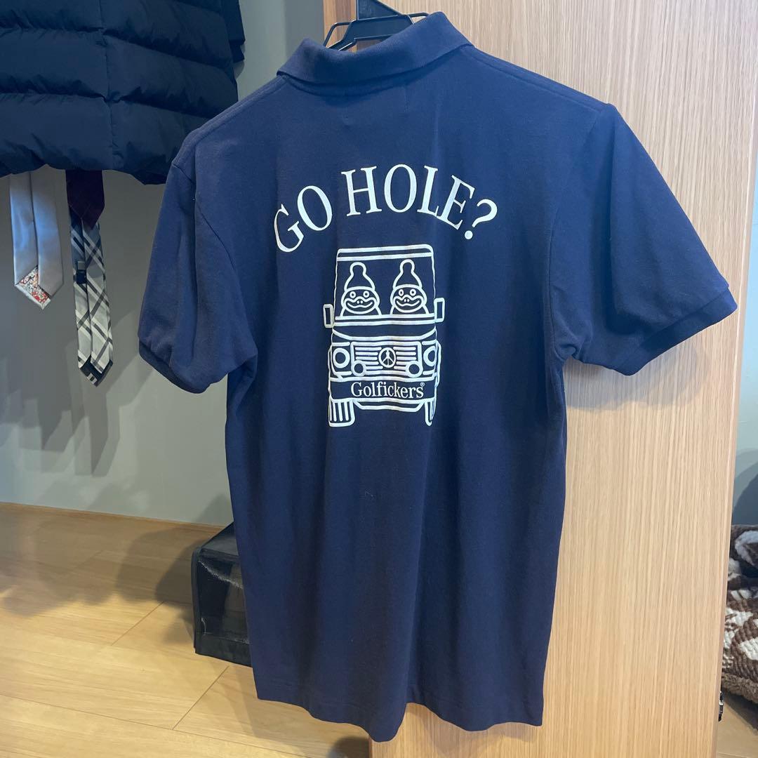 Golfickers ポロシャツ ホワイト S & ネイビー
