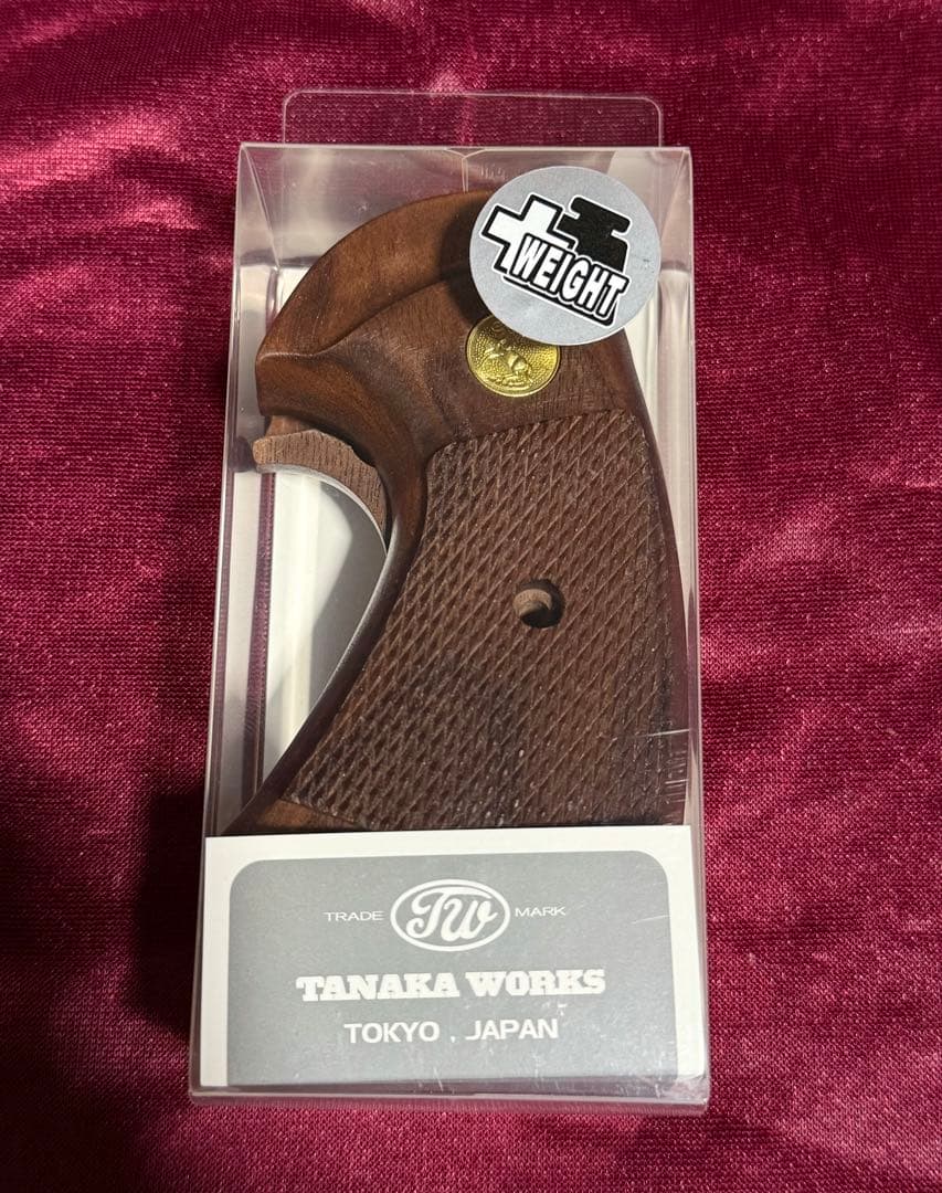 新品 タナカ　純正　コルトパイソン用　オーバーサイズ 木製グリップ＋Weight