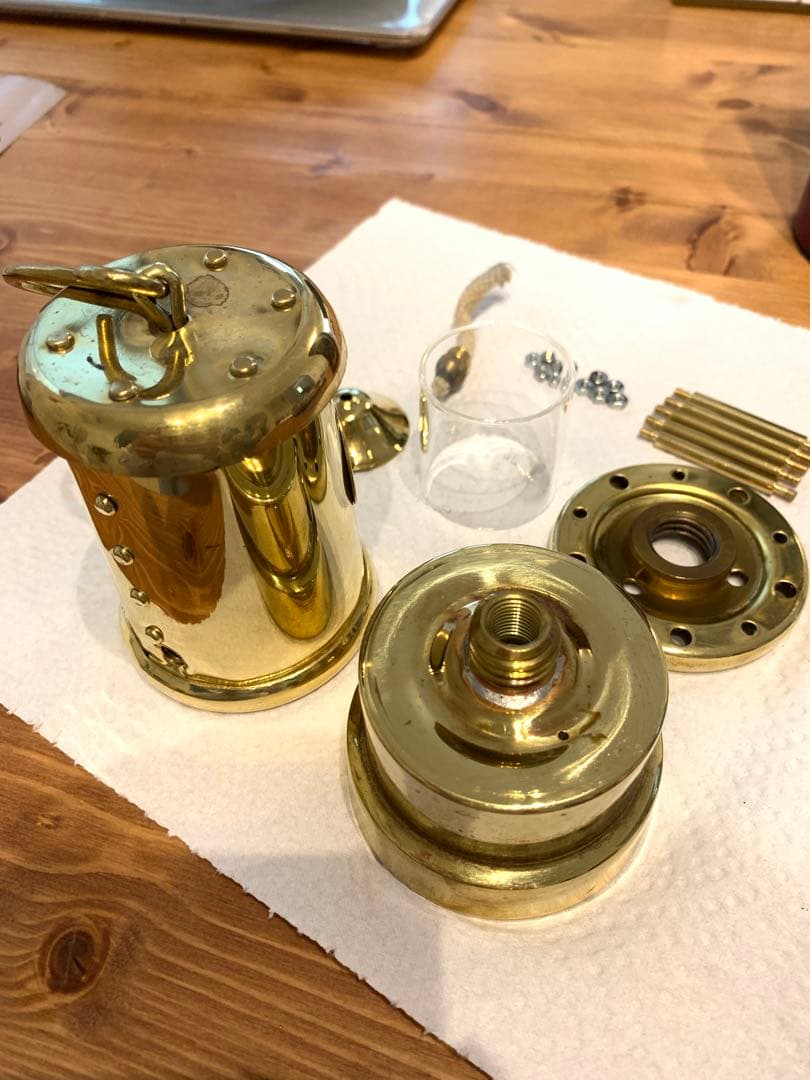 Miner's Lamp 真鍮製ランプ Mサイズ オールブラス
