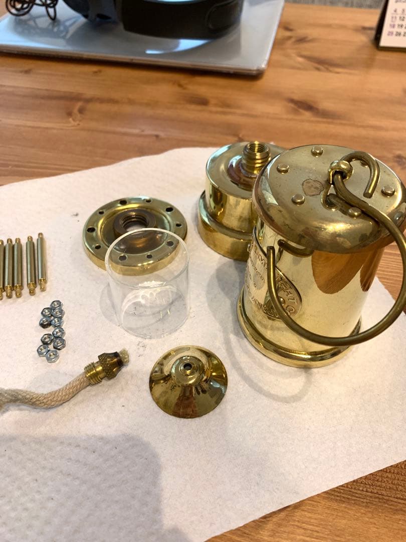 Miner's Lamp 真鍮製ランプ Mサイズ オールブラス