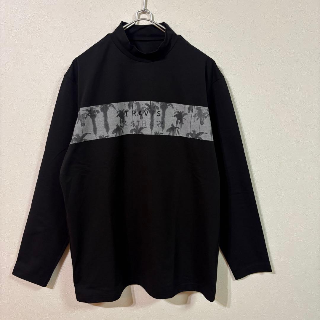 【TravisMathew】新品　チェストプリント長袖モック　メンズ２ＸＬ
