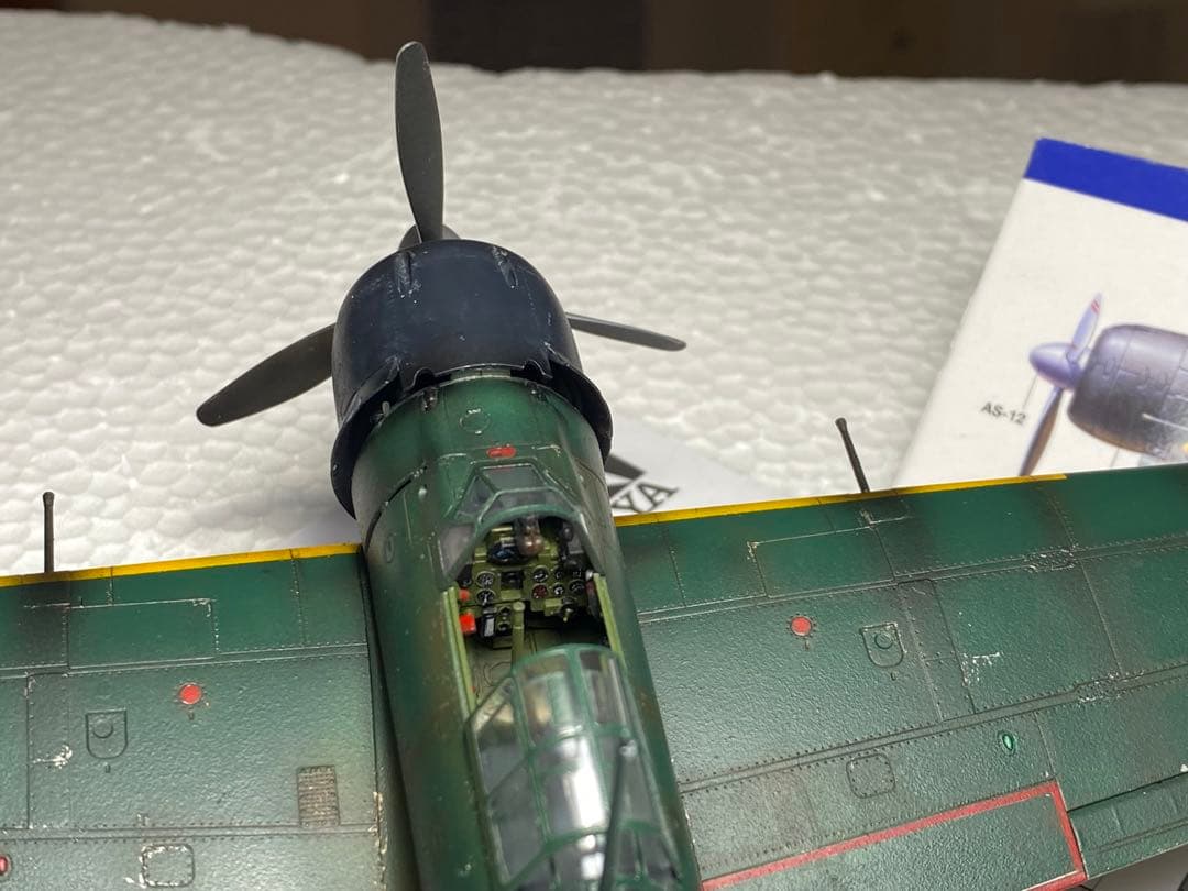 完成品　タミヤ 1/48 零戦 零式艦上戦闘機 22型甲　進藤三郎少佐機