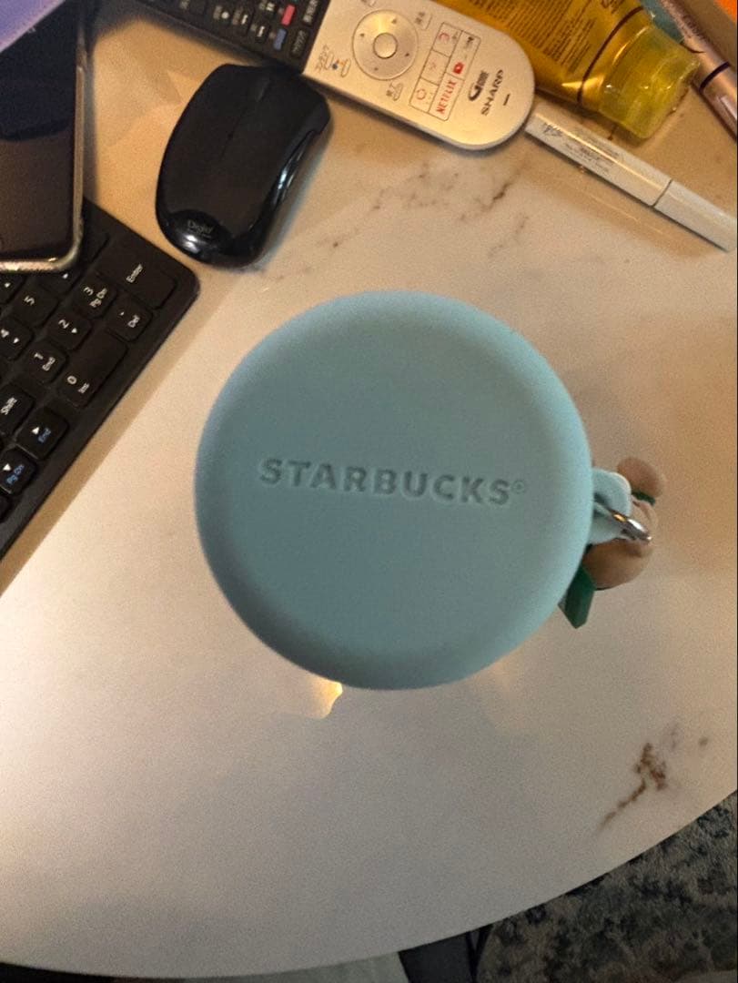 スターバックス ジェラートピケ ベアチャーム ステンレスボトル ミントグリーン