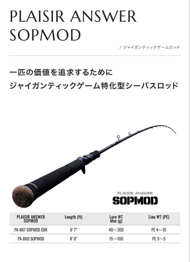 ロッド ZENAQ PLAISAR ANSWER PA-B67 SOPMOD EBR