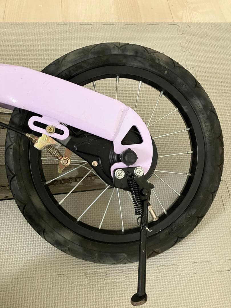 へんしんバイク　紫　プリンセスシール付き　14インチ