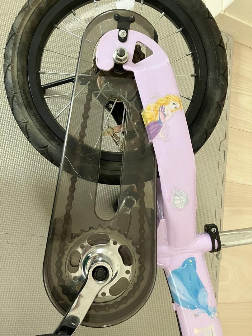 へんしんバイク　紫　プリンセスシール付き　14インチ