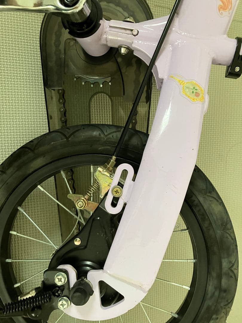 へんしんバイク　紫　プリンセスシール付き　14インチ