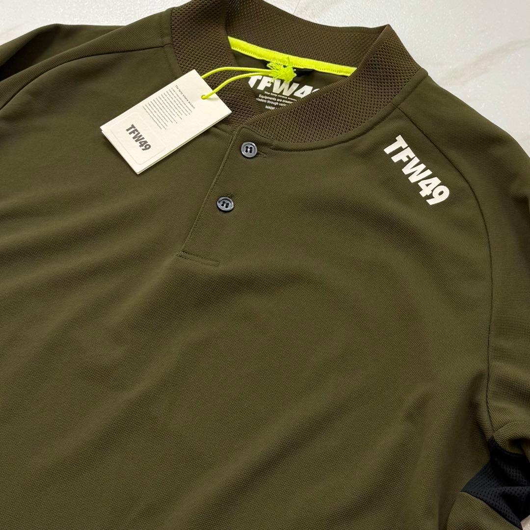 【未使用✨】TFW49 COLLAR LESS LS POLO 長袖 カーキ