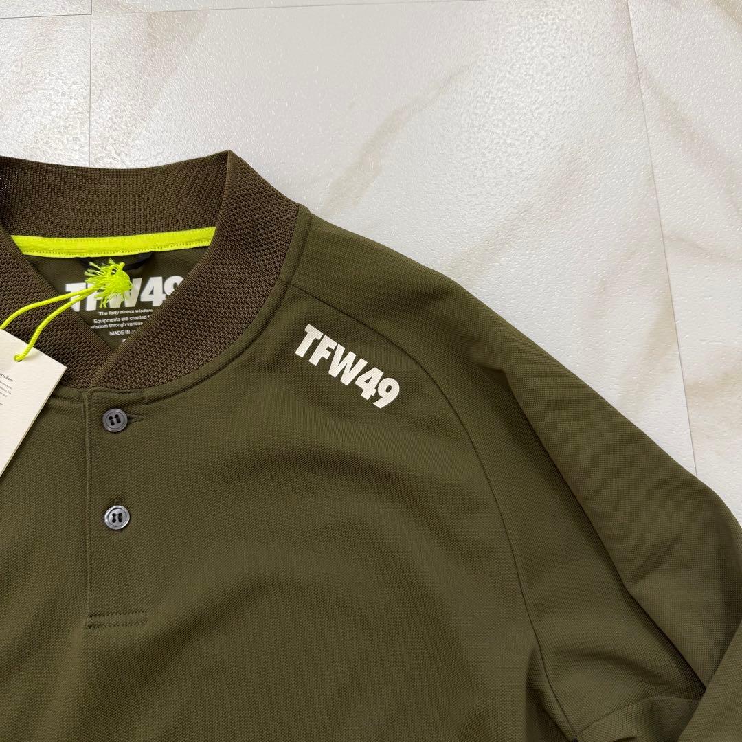 【未使用✨】TFW49 COLLAR LESS LS POLO 長袖 カーキ