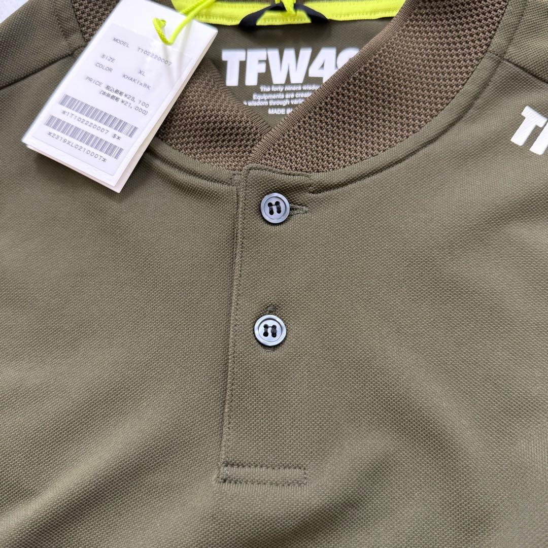 【未使用✨】TFW49 COLLAR LESS LS POLO 長袖 カーキ