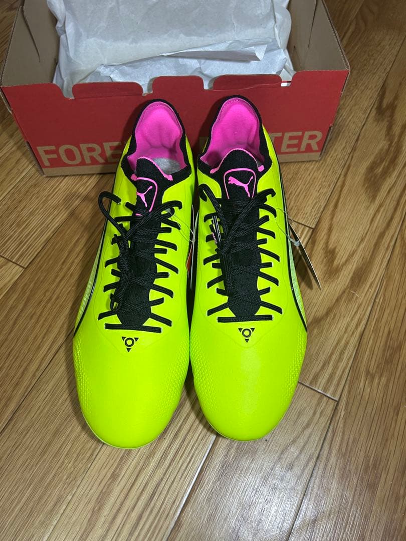 キ*ー様 Puma サッカーシューズ イエローキングアルティメットHG/AG