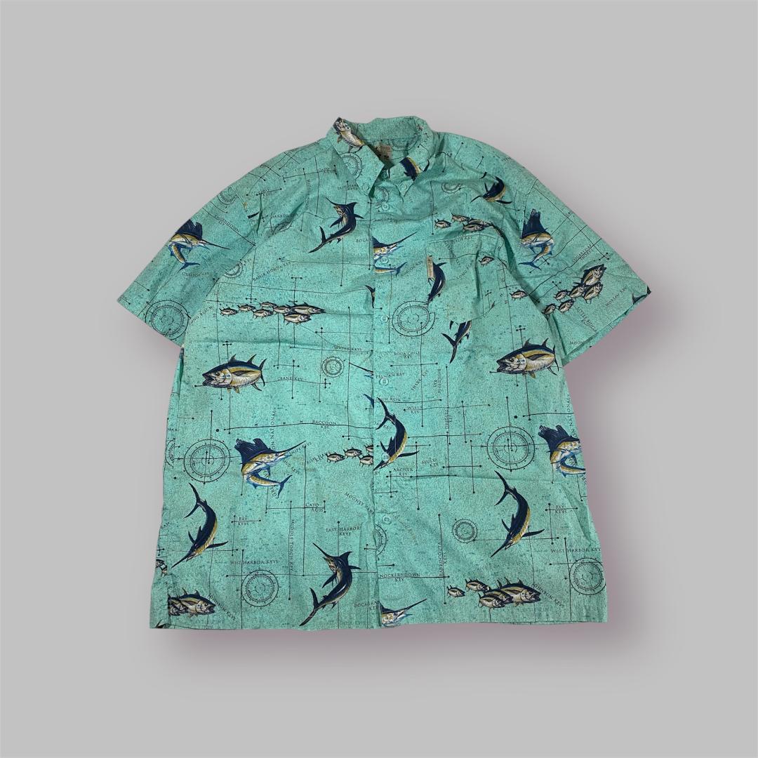 Columbia PFG 総柄フィッシングシャツ