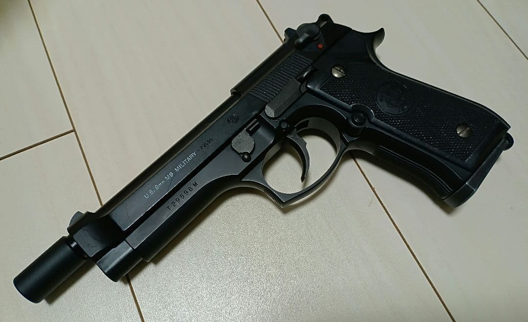 【中古品】東京マルイ ガスガン「M92Fミリタリーモデル」ロングバレル＋マズル