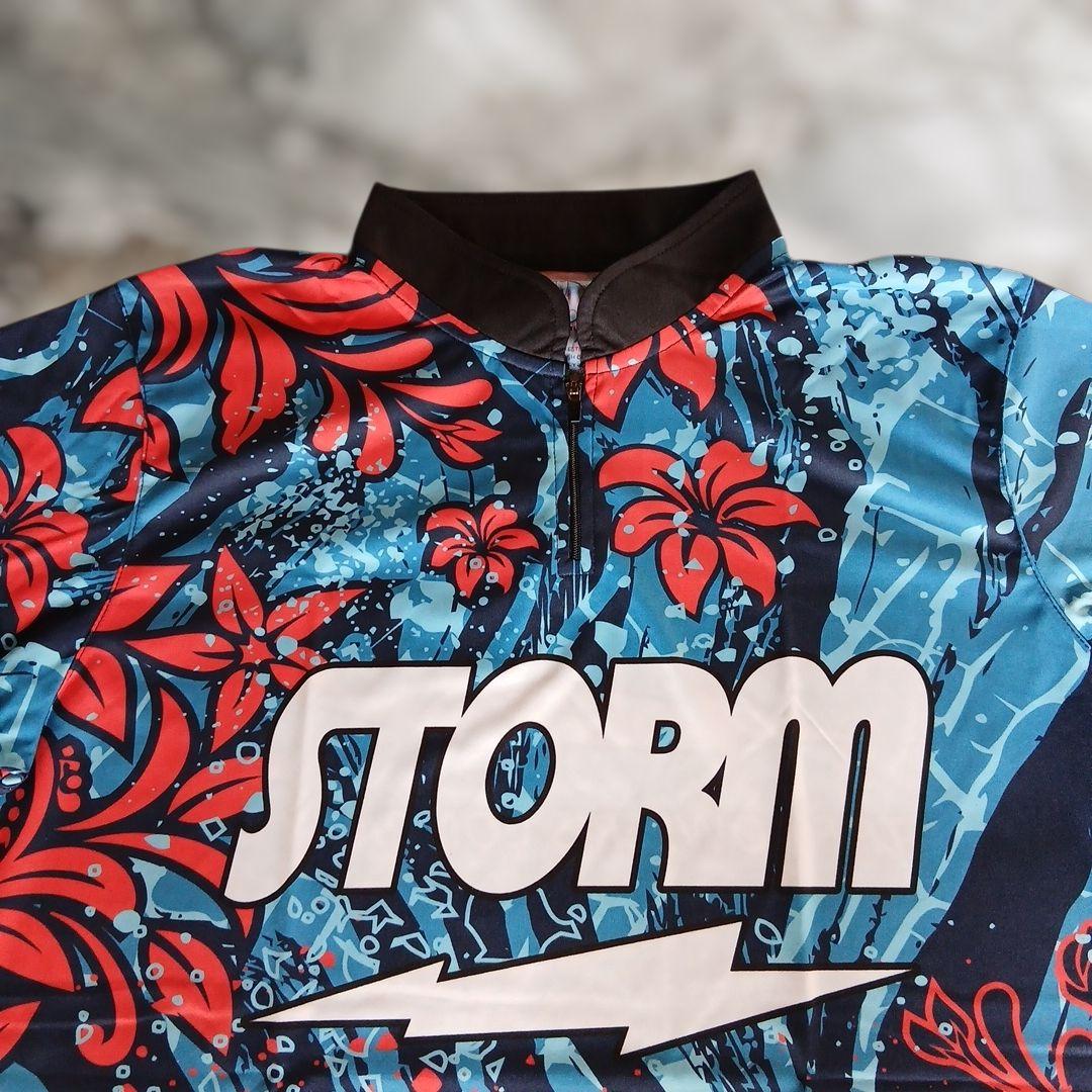 新品✨STORM【日本サイズXL】シー・ブルーム　大きめ　青　ボウリングウェア