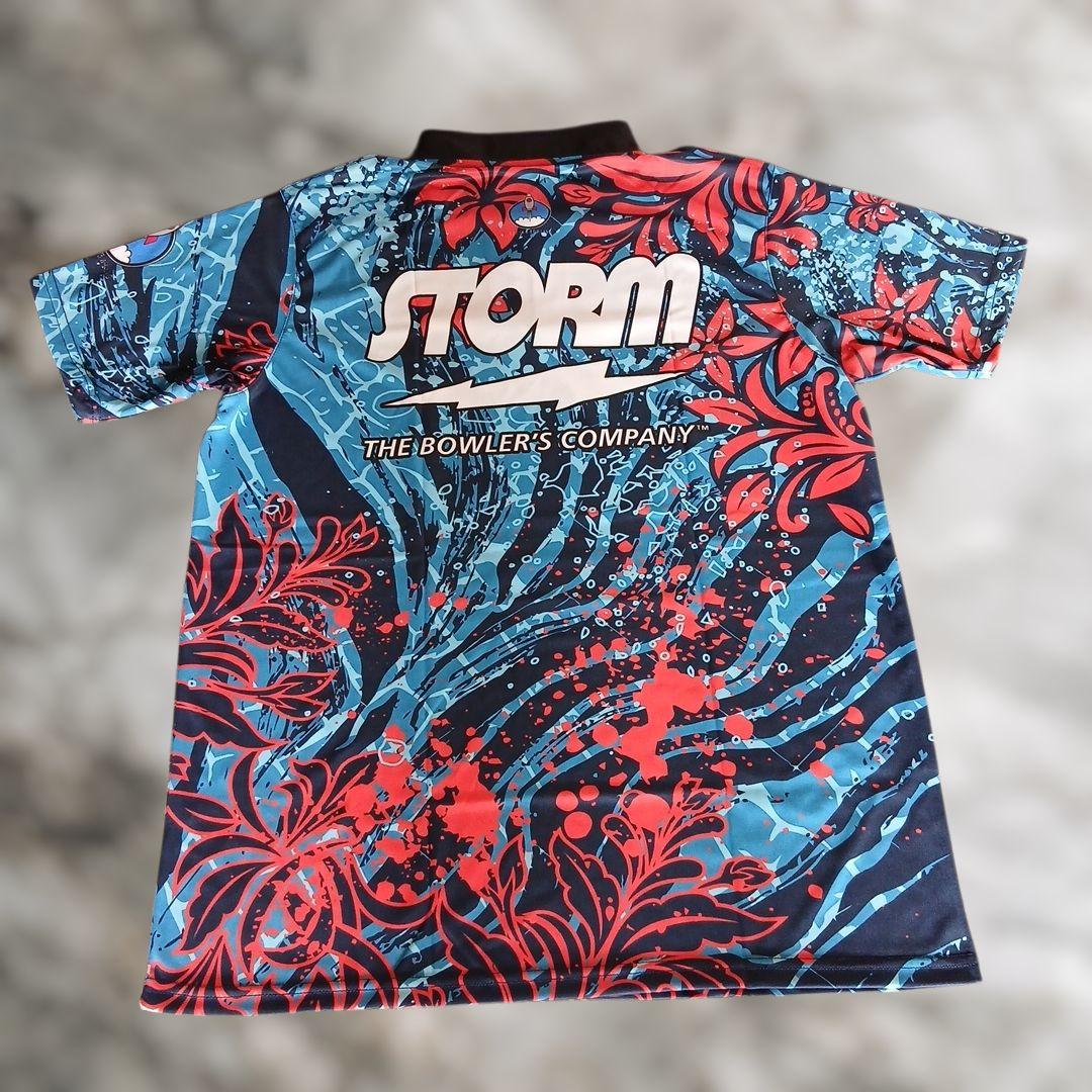 新品✨STORM【日本サイズXL】シー・ブルーム　大きめ　青　ボウリングウェア
