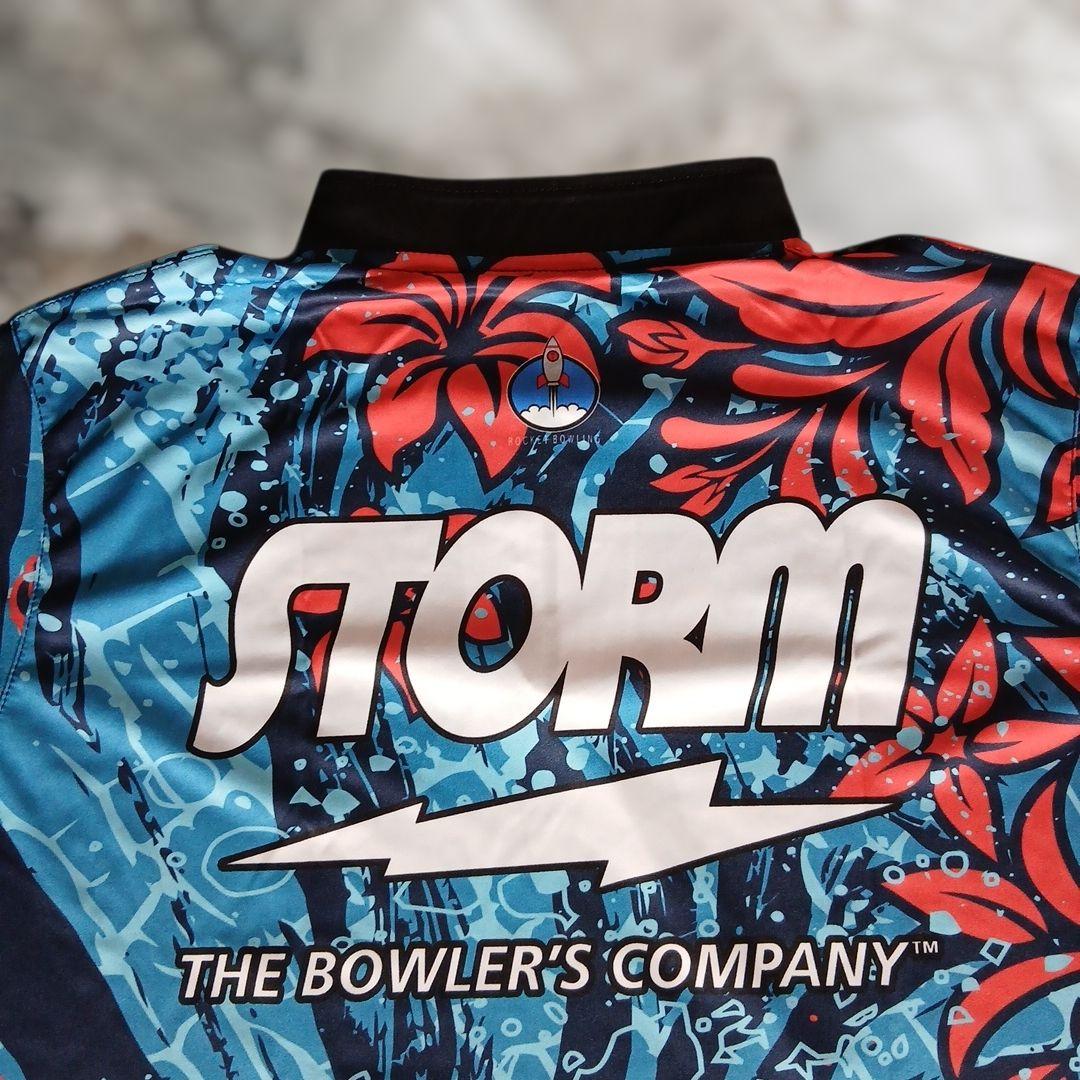 新品✨STORM【日本サイズXL】シー・ブルーム　大きめ　青　ボウリングウェア