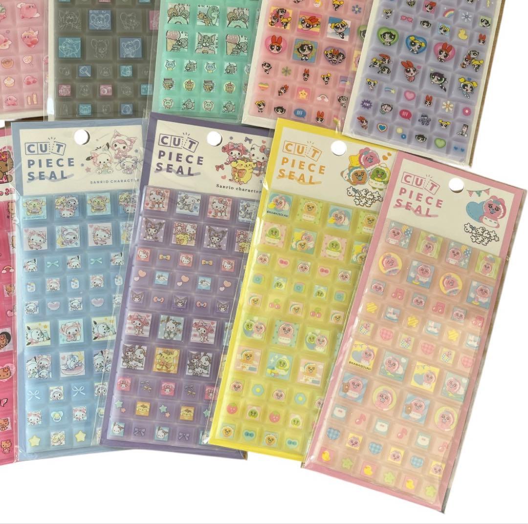 新品　タイルシール　19枚セット‼️パワパフ　キティ　カービー　おぱんちゅうさぎ