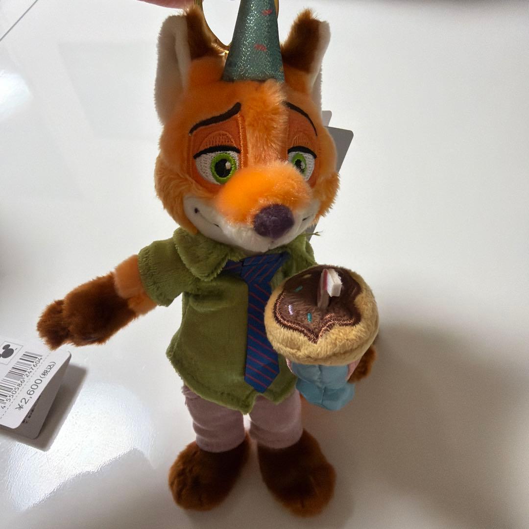 ニック・ワイルドとジュディ・ホップスぬいぐるみキーホルダーキーチェーン2点セット