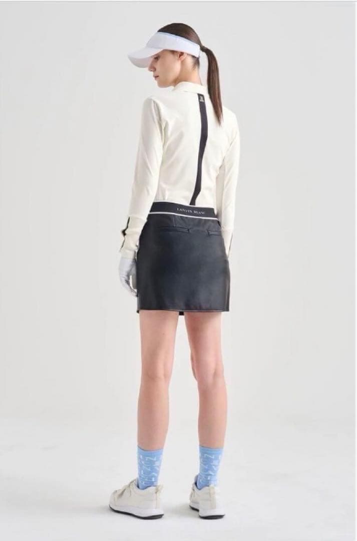 【最終値下】LANVIN BLANCゴルフミニスカート・インナーパンツ付　白　M