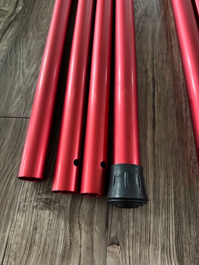 2本セット スノーピーク ウィングポール 240cm レッド 収納ケース付