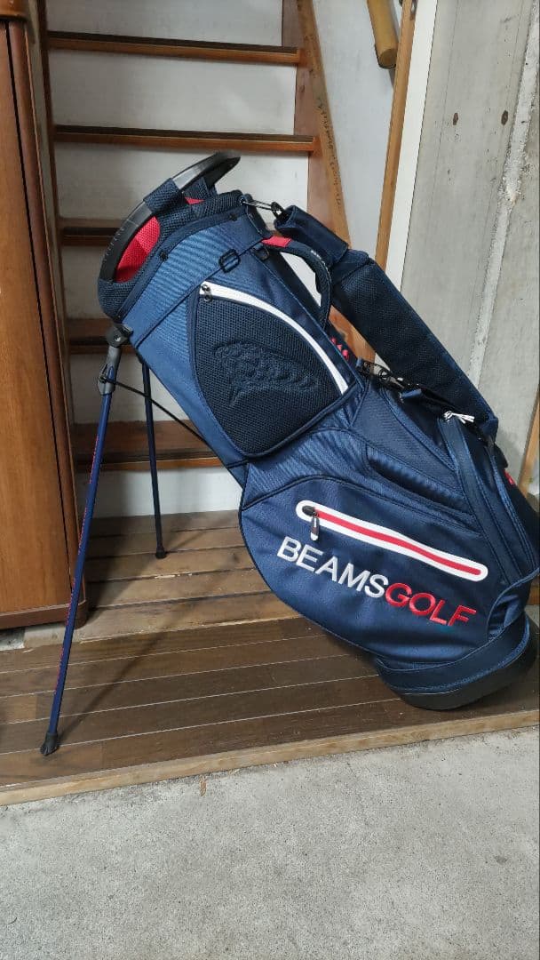 るちん　BEAMS GOLF スタンドバッグ ネイビー　アイアンカバー付