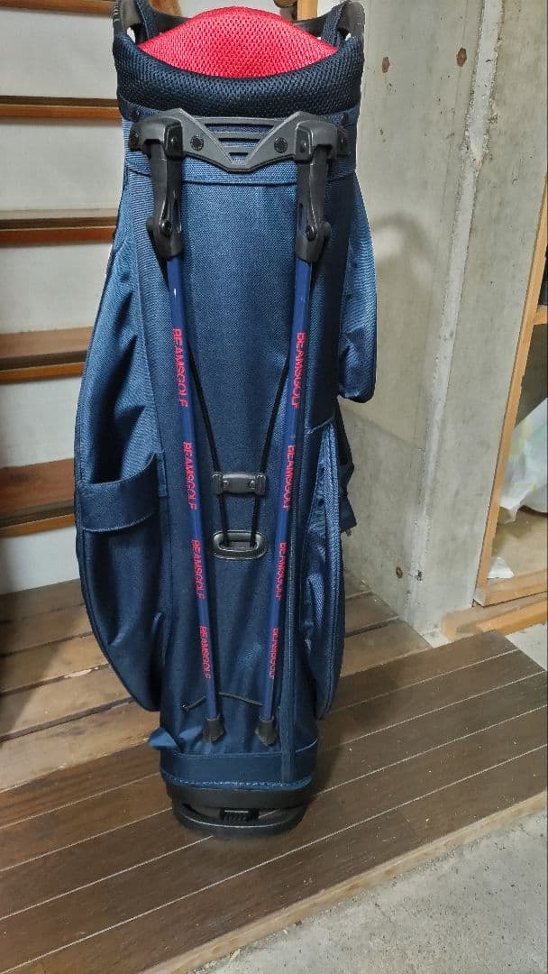 るちん　BEAMS GOLF スタンドバッグ ネイビー　アイアンカバー付