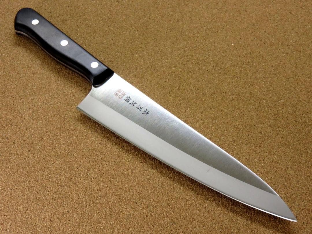 関の刃物 スジ牛刀 200mm クロムモリブデン 肉切り 両刃 万能包丁 洋包丁