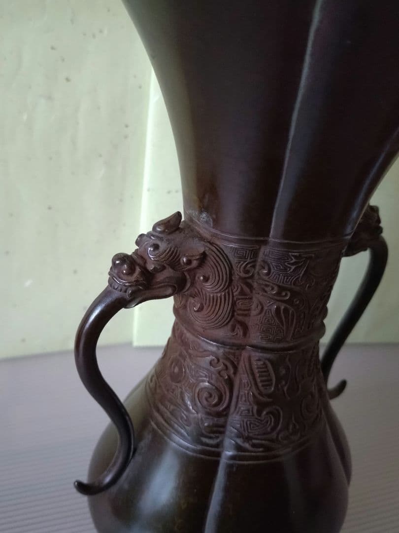 2 古銅 花入 花器
