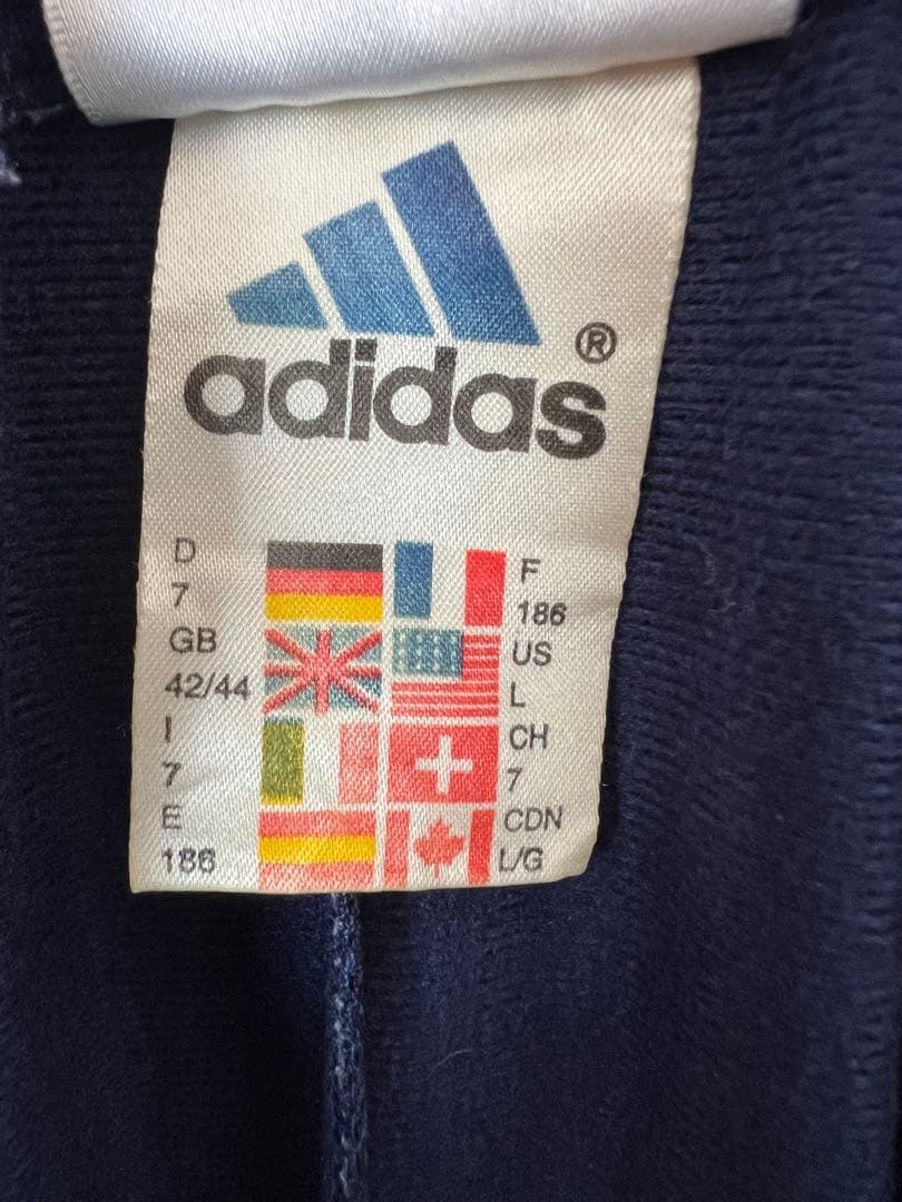 adidas ネイビー×イエロー L