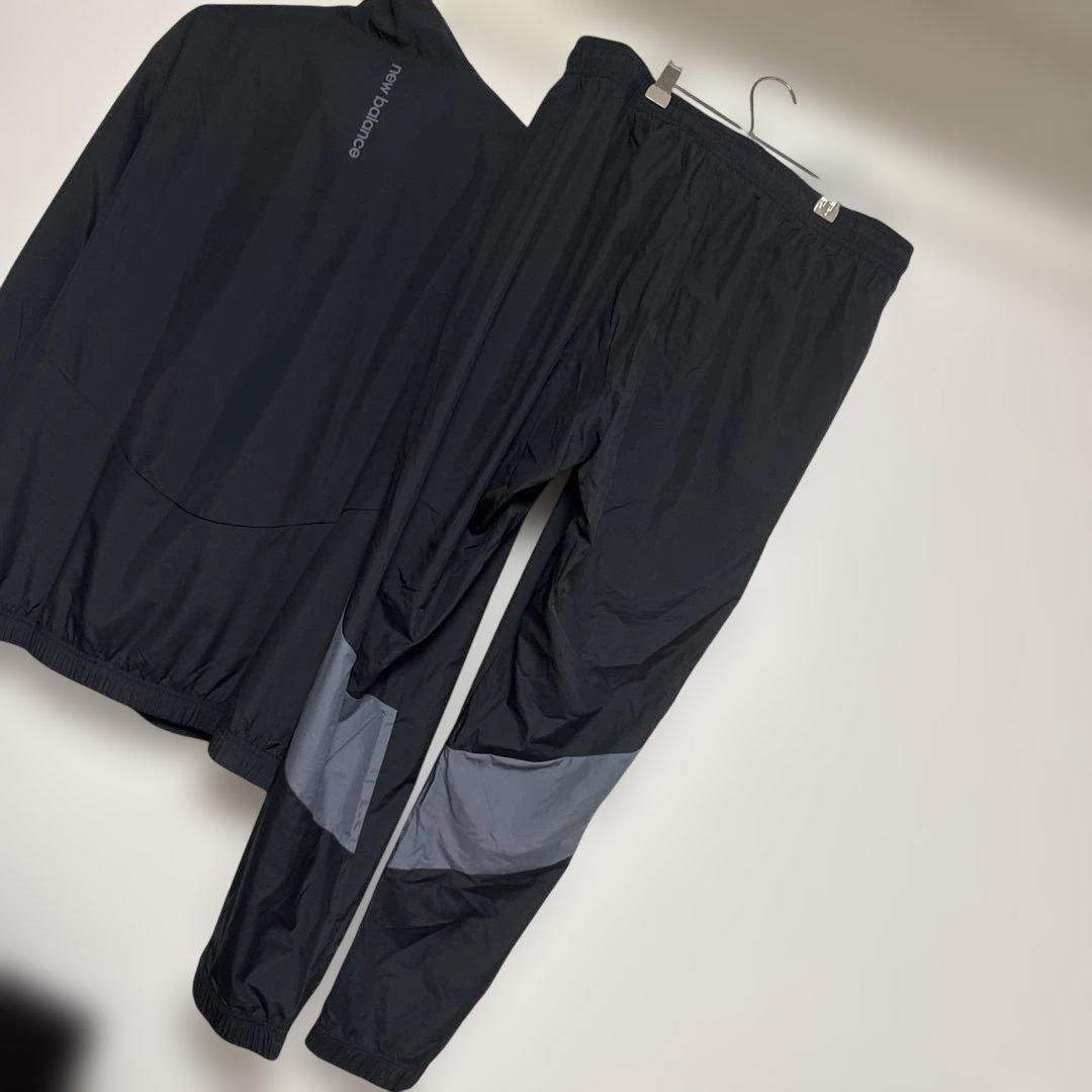 【New Balance 】ジャージ上下セット M ブラック/グレー【美品】