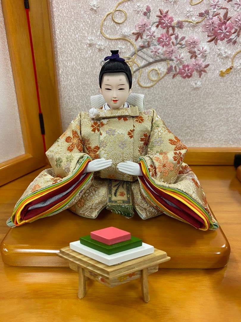 東京久月　親王五人飾り収納用三段セット・頭：梛葉　作・アウトレット商品