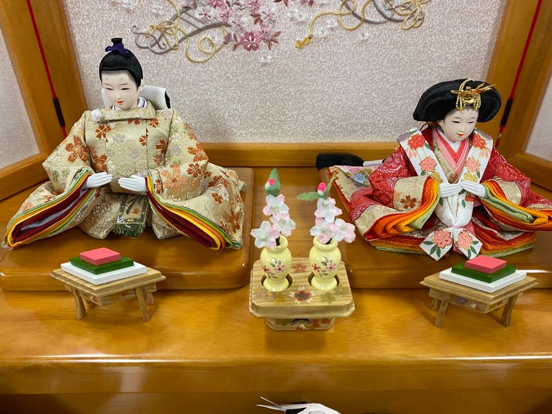 東京久月　親王五人飾り収納用三段セット・頭：梛葉　作・アウトレット商品