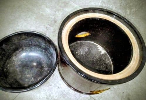 たろう　火鉢 赤 卓上で使ってました! ミニ囲炉