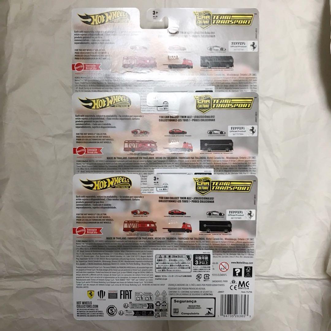hotwheels チームトランスポート フェラーリ250 フィアット642