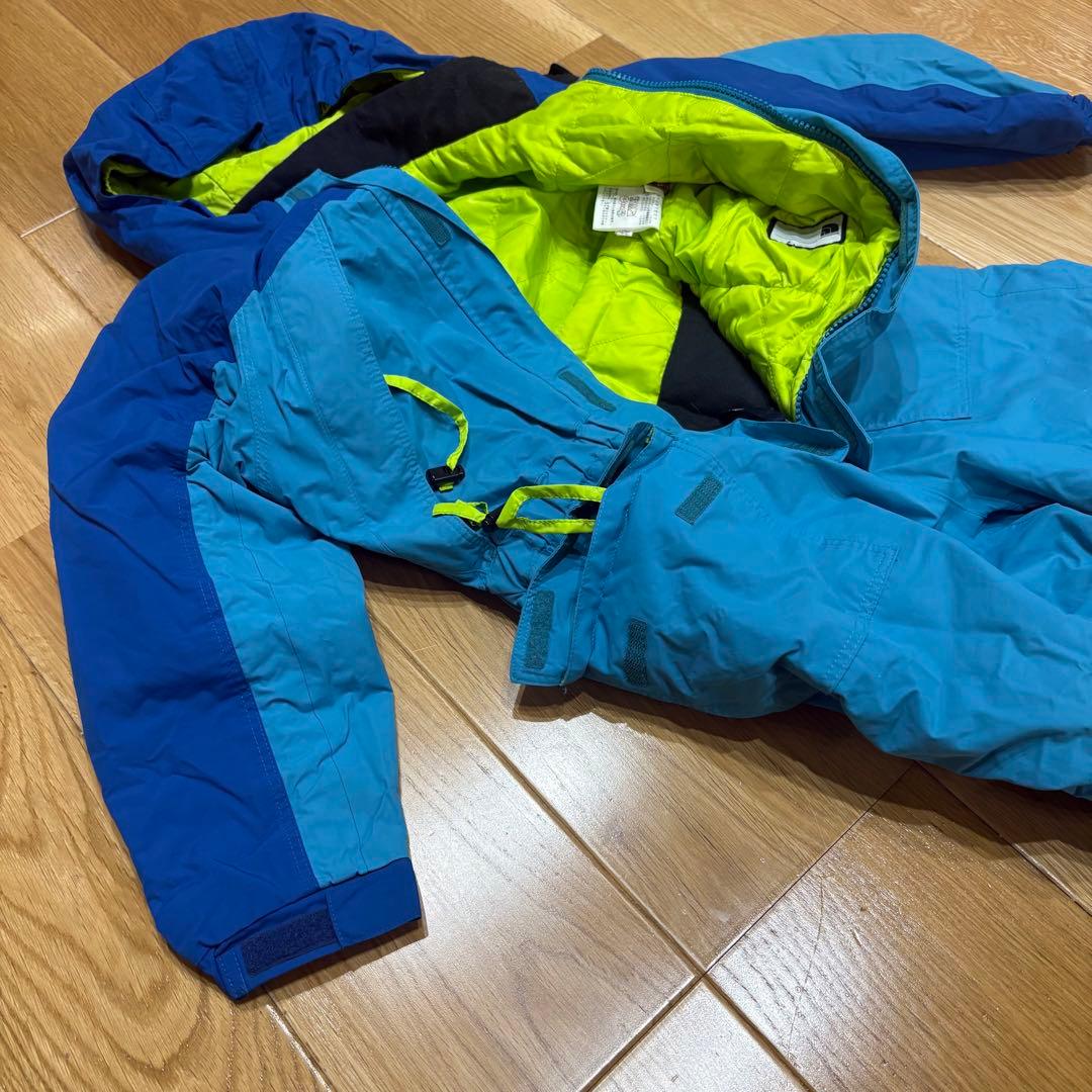 ノースフェイス キッズ スノーウェア 120 つなぎ スキーウェア ブルー