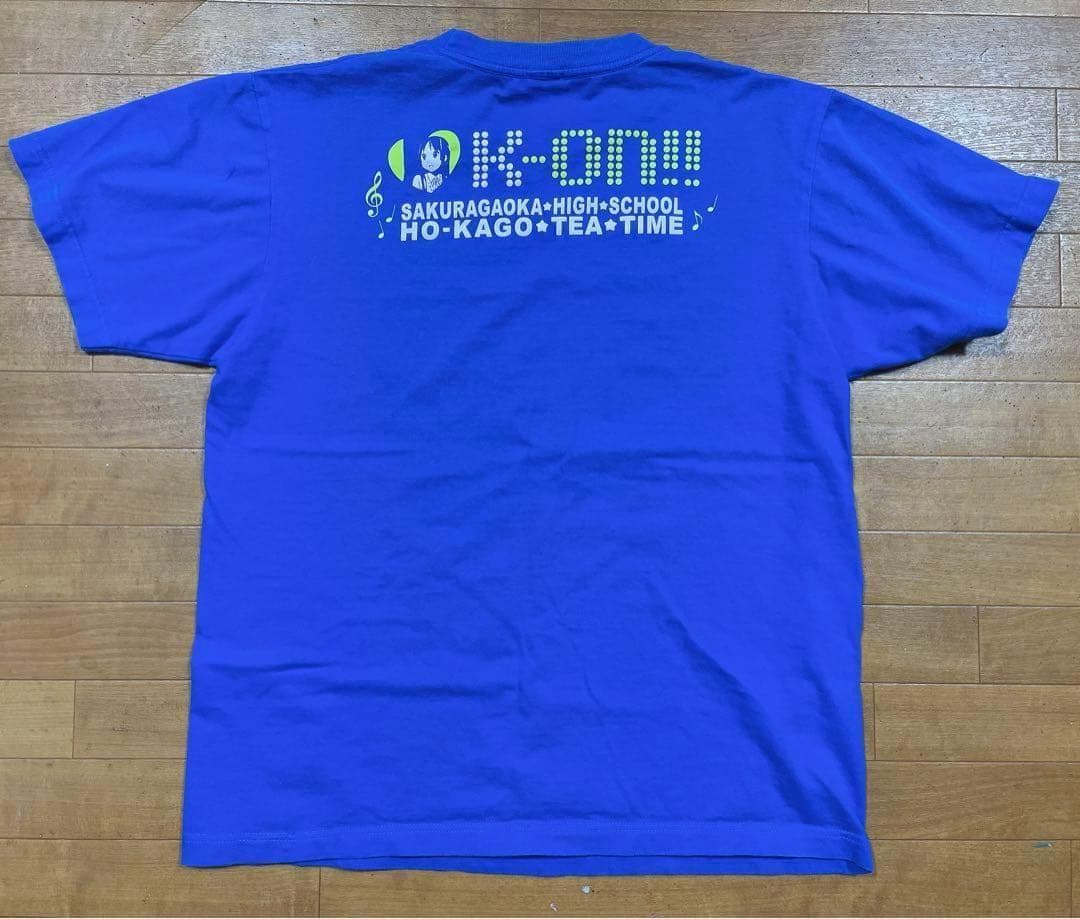 けいおん 秋山澪 放課後ティータイム Tシャツ ブルー Lサイズ レア HTT