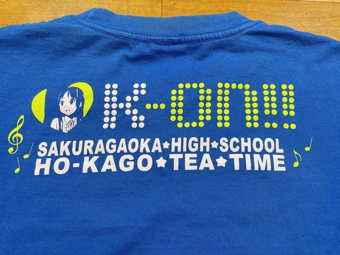 けいおん 秋山澪 放課後ティータイム Tシャツ ブルー Lサイズ レア HTT