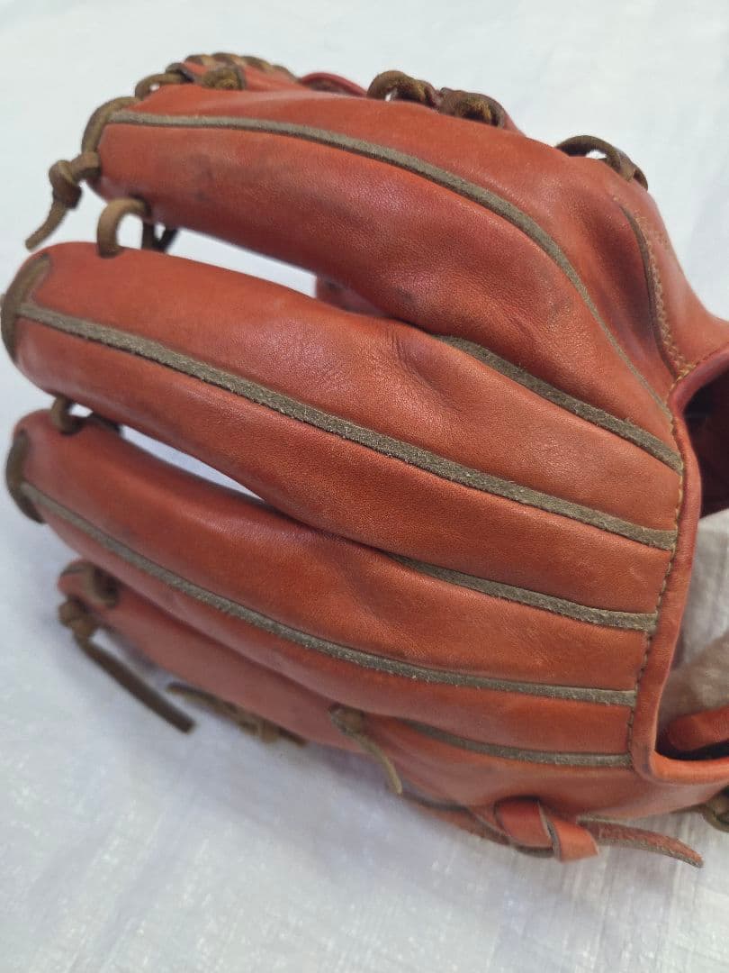 ミズノプロ 軟式グローブ 内野手用　 レッド　 スプレンディッドオレンジ