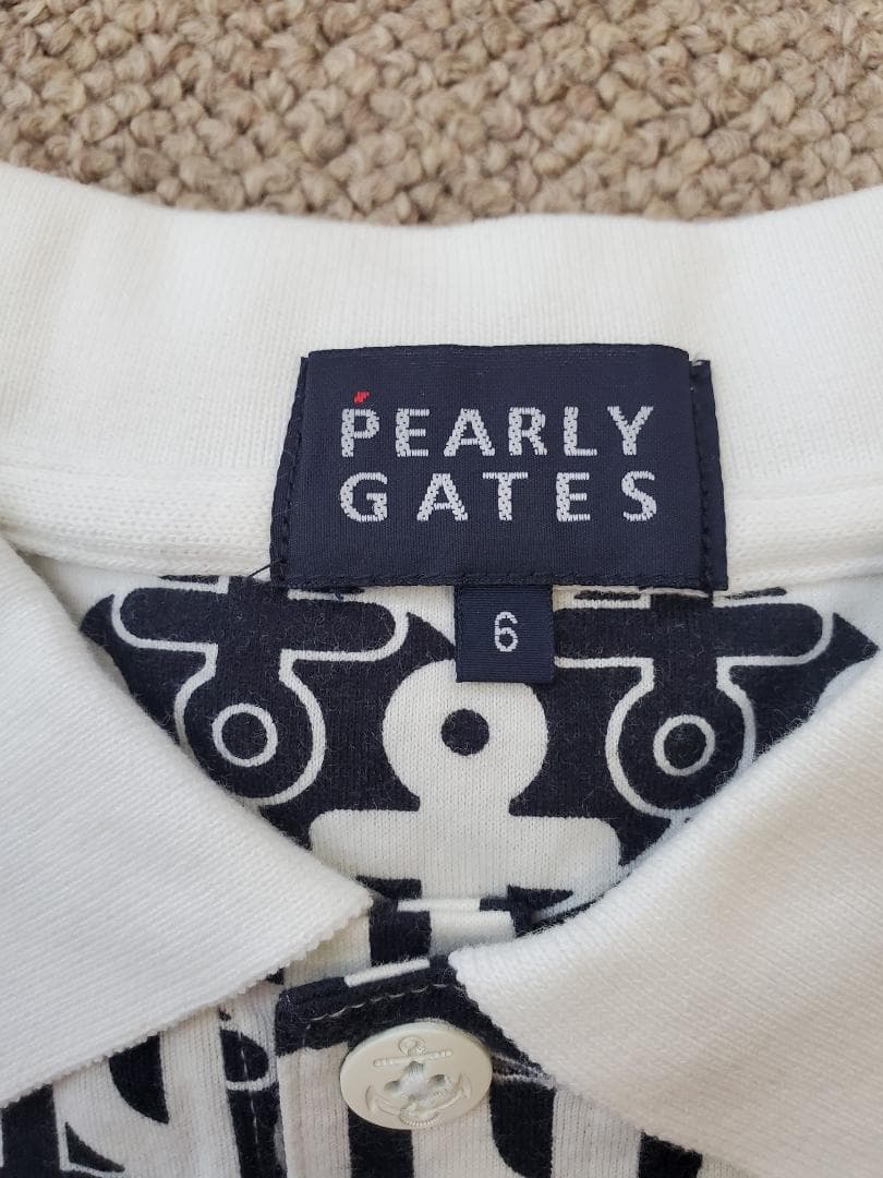 放出！新品未使用PEARLY GATES アンカー柄 ゴルフシャツ サイズ6