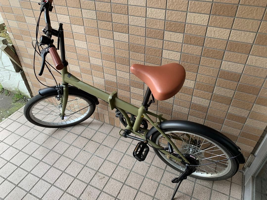 折りたたみ自転車 オリーブグリーン
