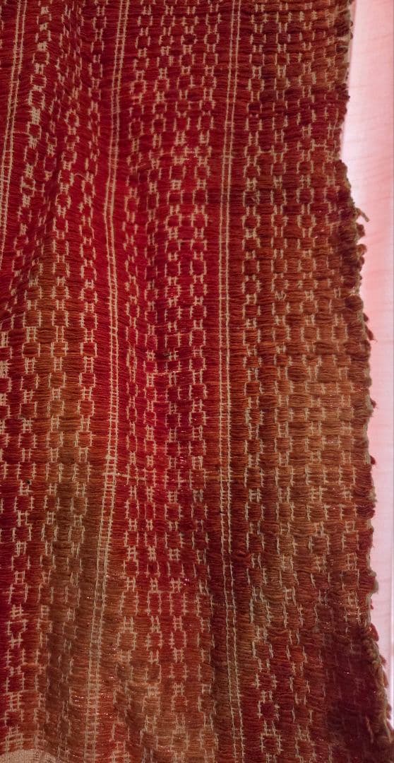アジアン　ヴィンテージ　手編み布 約40cm x 300cm