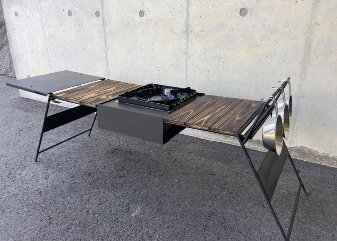 WILD OUTDOOR タフまるアイアンテーブル