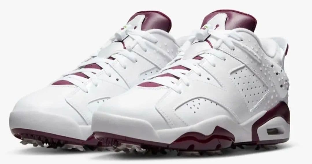 AIR JORDAN６ ゴルフシューズ ホワイト/バーガンディ 29cm