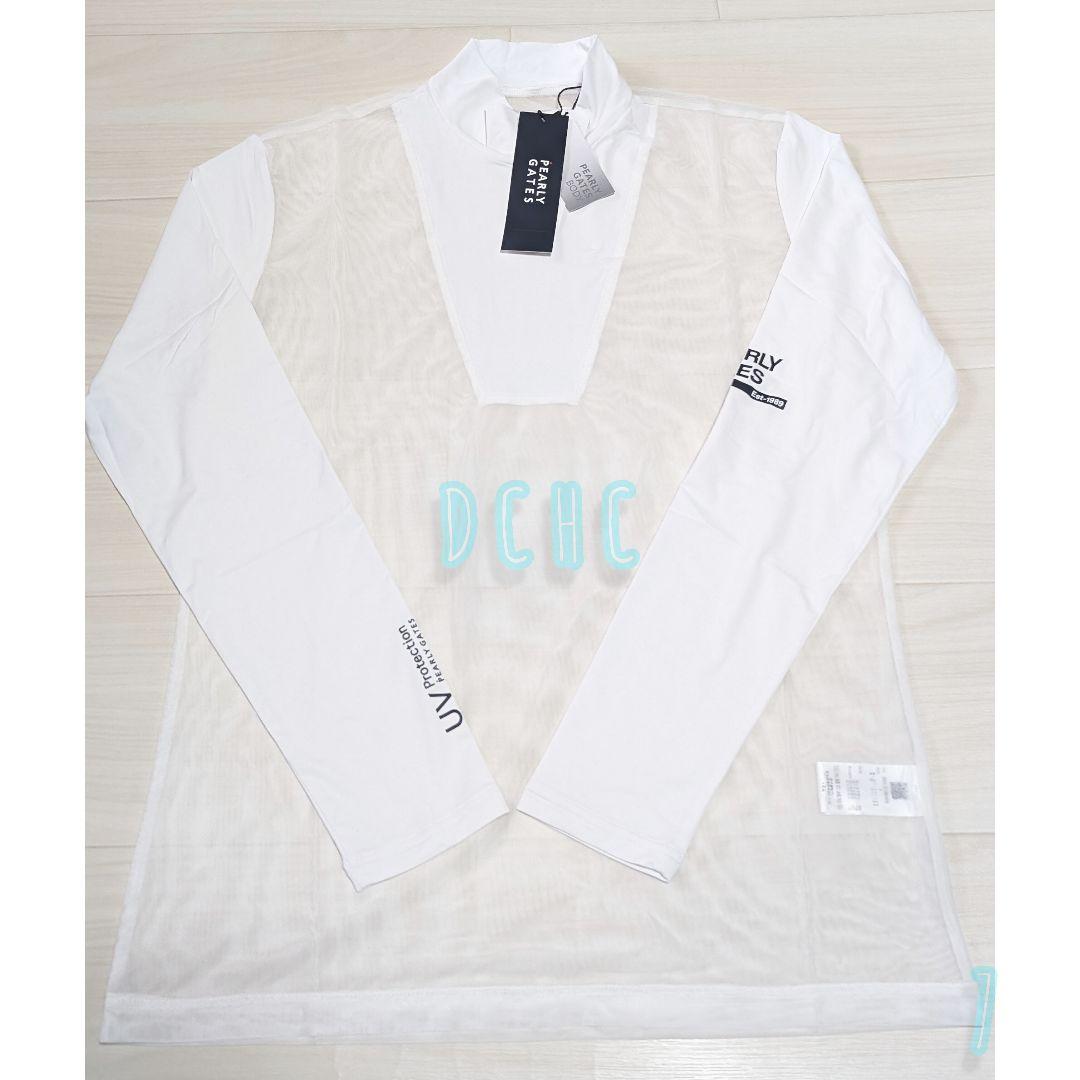 新品 【サイズ７(２ＸＬ)】【ホワイト】パーリーゲイツ　長袖　ハイネックシャツ