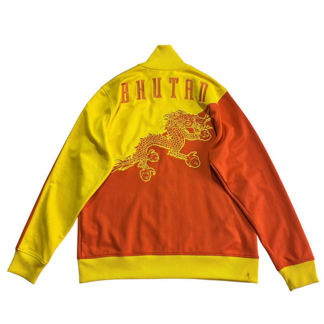 2007年 Adidas BHUTAN トラックジャケット XL オレンジ 黄色